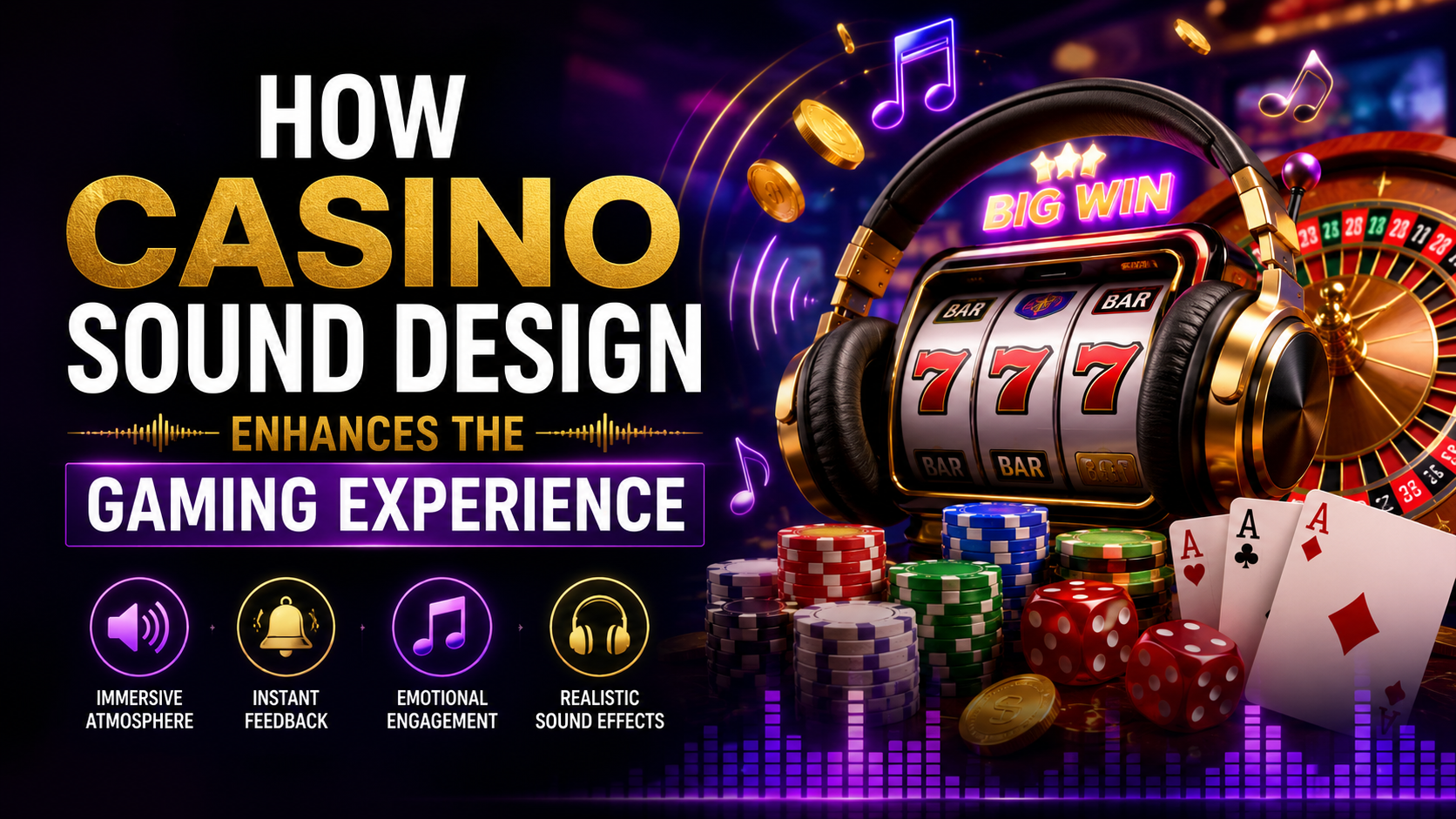 Casino player enjoying immersive online slot games with realistic sound effects and live gaming atmosphere